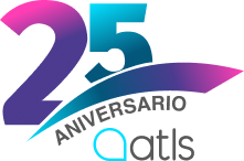 Logo 25ᵉ anniversaire ATLS - Agence de traduction et de marketing digital